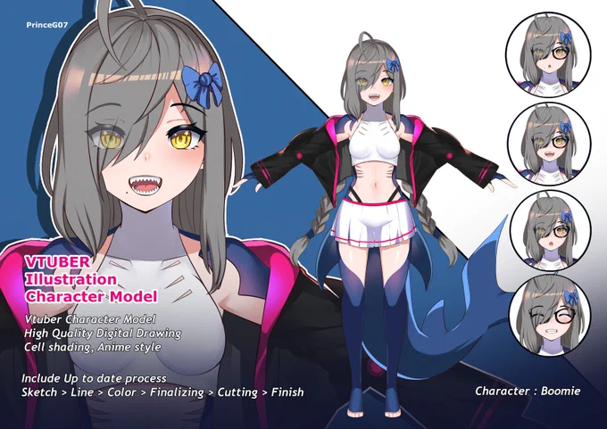 Vtuber Character Model Commission.The price Starts at 500 USD.For more Detail check out my    #VGenComm  #VGenOpen 
