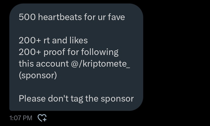 500 heartbeats for #ENHYPEN

200+ rt and likes 
200+ proof for following this account @/kriptomete_ (sponsor)

#ENFuelUp #ENVOOSTERS