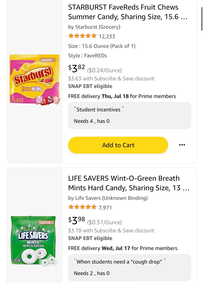 Hoping for some movement on prime day! 

⭐️Teachers-feel free to drop your lists for a RP/plz return ⭐️

Please help share if this post comes across your feed.
#clearthelist #teachertwitter #RonaldHListMovement #BetterTogether 

amazon.com/hz/wishlist/ls…
