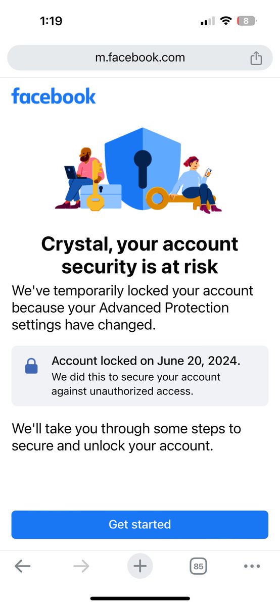 Crystal_G5's tweet photo. @facebook 3 WEEKS!!! ZERO HELP!!! I logged in with the correct password and was told it was wrong and then this! Your UX team is the worst!! https://t.co/env2xgIBF0