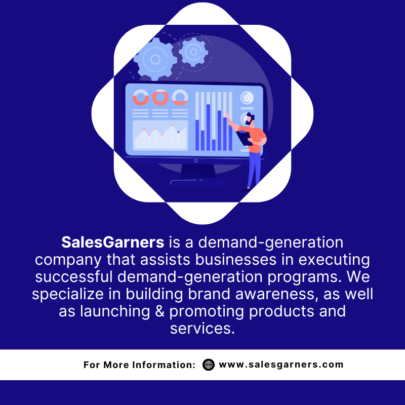 Promote. Convert. Succeed. Salesgarners - Your Demand Generation Authority.

Visit us: salesgarners.com

#SalesGarners

#DemandGeneration #Sales #Business #BusinessGrowth #B2B #BusinessDevelopment #Growth #GrowthHacking #MQL #SQL #Success