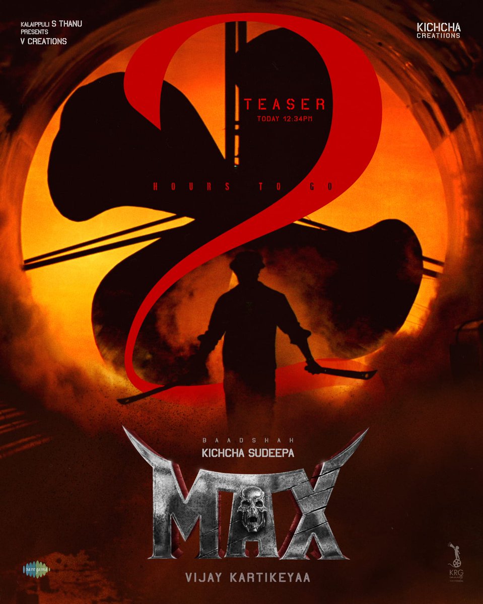 KKSFN_Official's tweet photo. 𝟐 𝐡𝐨𝐮𝐫𝐬 𝐭𝐨 get into the world of "𝐌𝐀𝐗" 👿
#MAXManiaBegins with #MaxTeaser 🔥

premier Started : 👇
https://t.co/YvjkTipA5j

@KicchaSudeep @theVcreations
@Max_themovie @Kichchacreatiin  @vijaykartikeyaa @AJANEESHB @KRG_Connects @saregamasouth https://t.co/f5YaNEaxwr