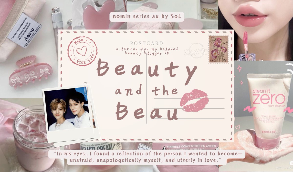 a nomin series au
ֺ۪ ⭒ 🧷 ; 𝐵eauty and the 𝐵eau . . ⊹ ˚ .

written by SoL
