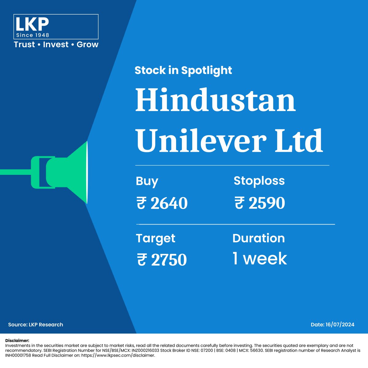 LKPSECURITIES's tweet photo. Don’t miss out on this hot stock! Stay informed and make savvy investment choices.

#lkpsec #lkpsecurities #HindustanUnileverLimited #stockpicks #stocktips #sharemarkettips #tradingtips #shorttermpicks #stockstowatch #stocktobuy #stockmarkettoday #sharemarketnewstoday https://t.co/Qko9VfBsWP