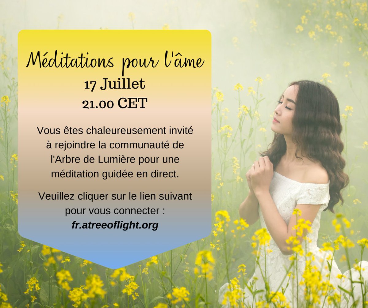 PaulineJB27's tweet photo. ⭐️Vous êtes chaleureusement invité à rejoindre la communauté de l'Arbre de Lumière pour une méditation guidée en direct. https://t.co/F3qtQNDJBz https://t.co/22UPZACinM
