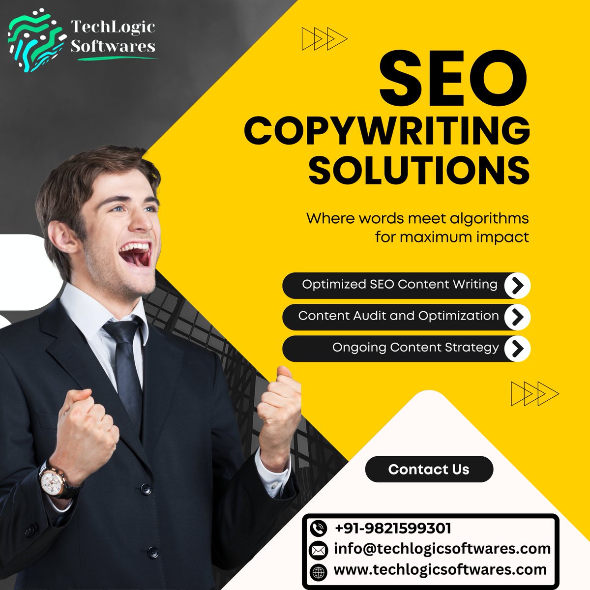 TechlogicS85913's tweet image. Stand out from the competition with our top-notch SEO services! ๐ป
#Techlogicsoftwares #techlogic #ITcompany #Softwares #TransformationTuesday #InstaFood
#SEO #Copywriting #TechLogicSoftwares #DigitalMarketing #SerachEngineOptimization #WebTraffic #OnlineVisibility #SEOTips