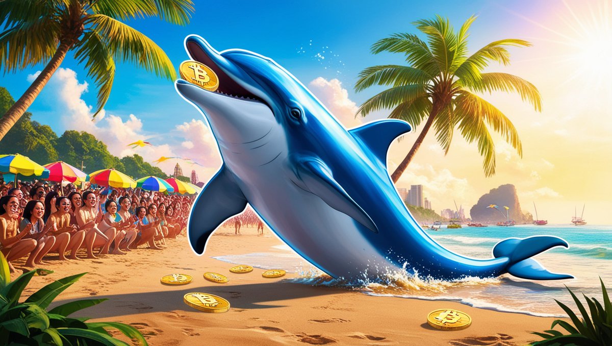 ogtheflipper's tweet photo. "Meet Flipper 🐬, our fintech marine biologist! Since dawn, this real-life dolphin has been on a mission to find Bitcoin treasures in the deep blue. Stay tuned as Flipper makes waves and brings crypto to the shores! 🌊💰 #CryptoDolphin #BitcoinQuest" https://t.co/EutnehEAHP