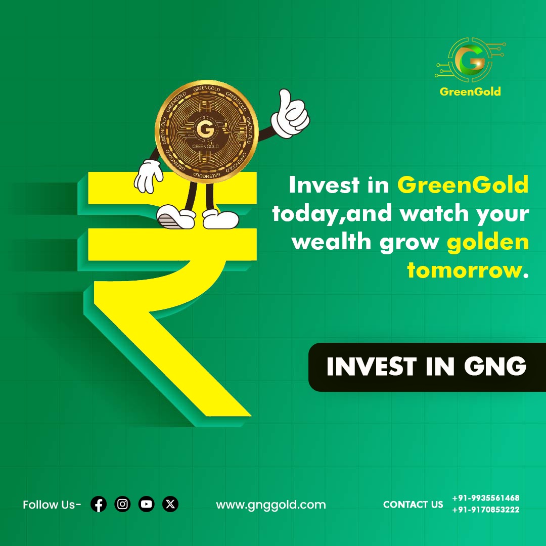 Greengold2023's tweet photo. Invest in GreenGold today, and watch your wealth grow Golden Tomorrow.✨💫📈
.
Invest in GreenGold🌱💯
.
#gnggold #investincrypto #greengoldcrypto #greengoldtoken #cryptotrading #bestcryptocoin
.
Disclaimer: Nothing on this page is financial advice, please do your own research! https://t.co/S48DZN3pMw
