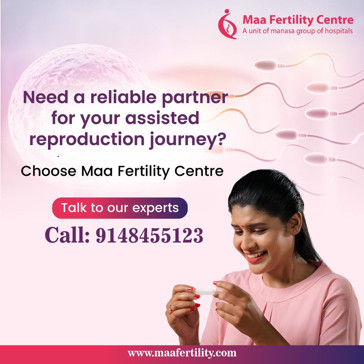 Maafertility's tweet photo. Need a reliable partner for your assisted reproduction journey? Look no further than Maa Fertility Centre!

Connect with us for Fertility Solutions. Book your consultations now!!

https://t.co/wG7IijtfmJ | +91 9148455123
#maafertility #infertilitytreatment #infertilityawareness https://t.co/uqSNRTXO6o