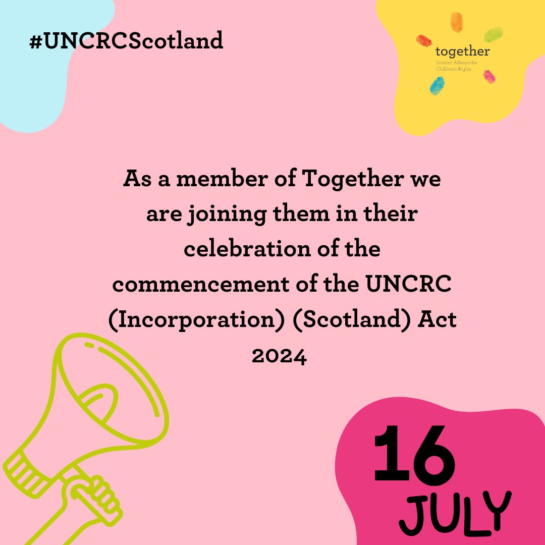 Mindroom (@mindroominform) on Twitter photo 🗓️The countdown is over, today marks a historic moment with the commencement of the #UNCRCScotland Act 🎉We have joined Together in celebrating this moment What does this mean for the future of Scotland & keeping #RightsOnTrack
<a href="/together_sacr/">Together 🧡</a>
#UNCRCScotland #RightsOnTrack 🗓️The countdown is over, today marks a historic moment with the commencement of the #UNCRCScotland Act 🎉We have joined Together in celebrating this moment What does this mean for the future of Scotland & keeping #RightsOnTrack
<a href="/together_sacr/">Together 🧡</a>
#UNCRCScotland #RightsOnTrack