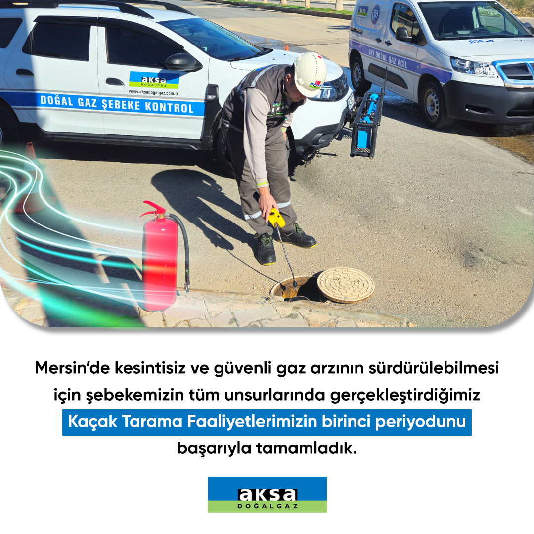 Mersin’de kesintisiz ve güvenli gaz arzının sürdürülebilmesi için şebekemizin tüm unsurlarında gerçekleştirdiğimiz kaçak tarama faaliyetlerimizin birinci periyodunu başarıyla tamamladık. Haberin detayları için tıklayınız:  bit.ly/3S82NrS