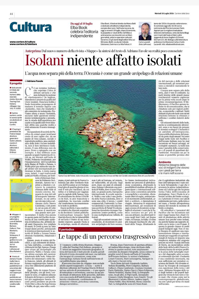 ottaviodibrizz1's tweet image. Nessuna isola è veramente solo una isola #comedirealteimenti #Mappe In tutte le librerie  #isolepiccole @TouringClub @Corriere
