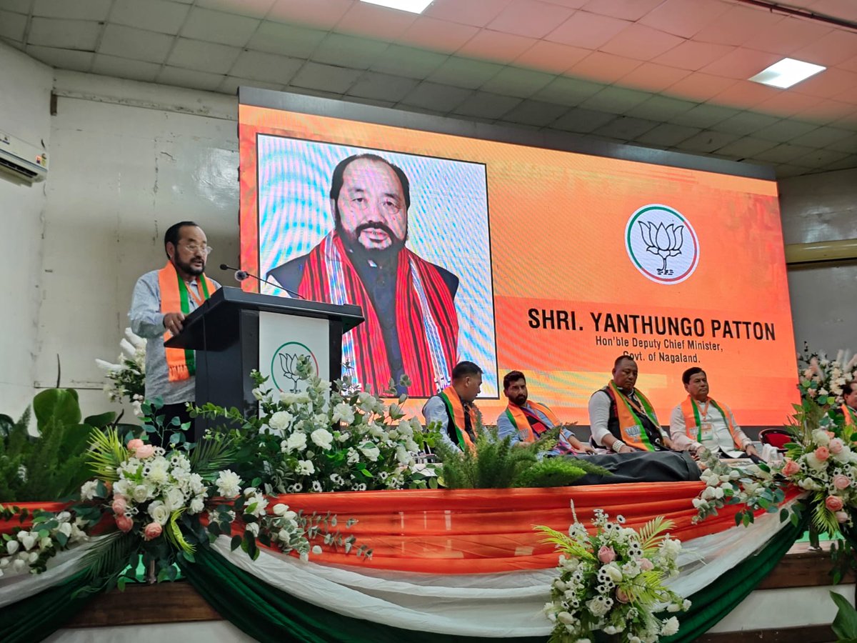 Hon'ble Deputy Chief Minister &amp; BLP Leader, Shri <a href="/YanthungoPatton/">Yanthungo Patton</a> ji today acknowledged the hard work of the karyakartas and stated that today, they are elected Members because of the karyakartas. Speaking at the Extended State Executive Meeting of the <a href="/BJP4Nagaland/">BJP Nagaland</a>, he urged the