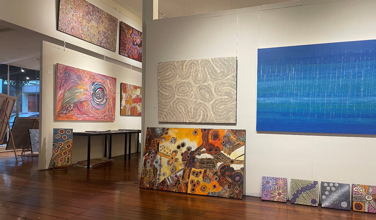 Japingka Gallery- we are open weekends 12-5 and weekdays 10-5. Or visit the website to see what’s new: japingkaaboriginalart.com/collections/ne… #contemporaryart #aboriginalart #indigenous