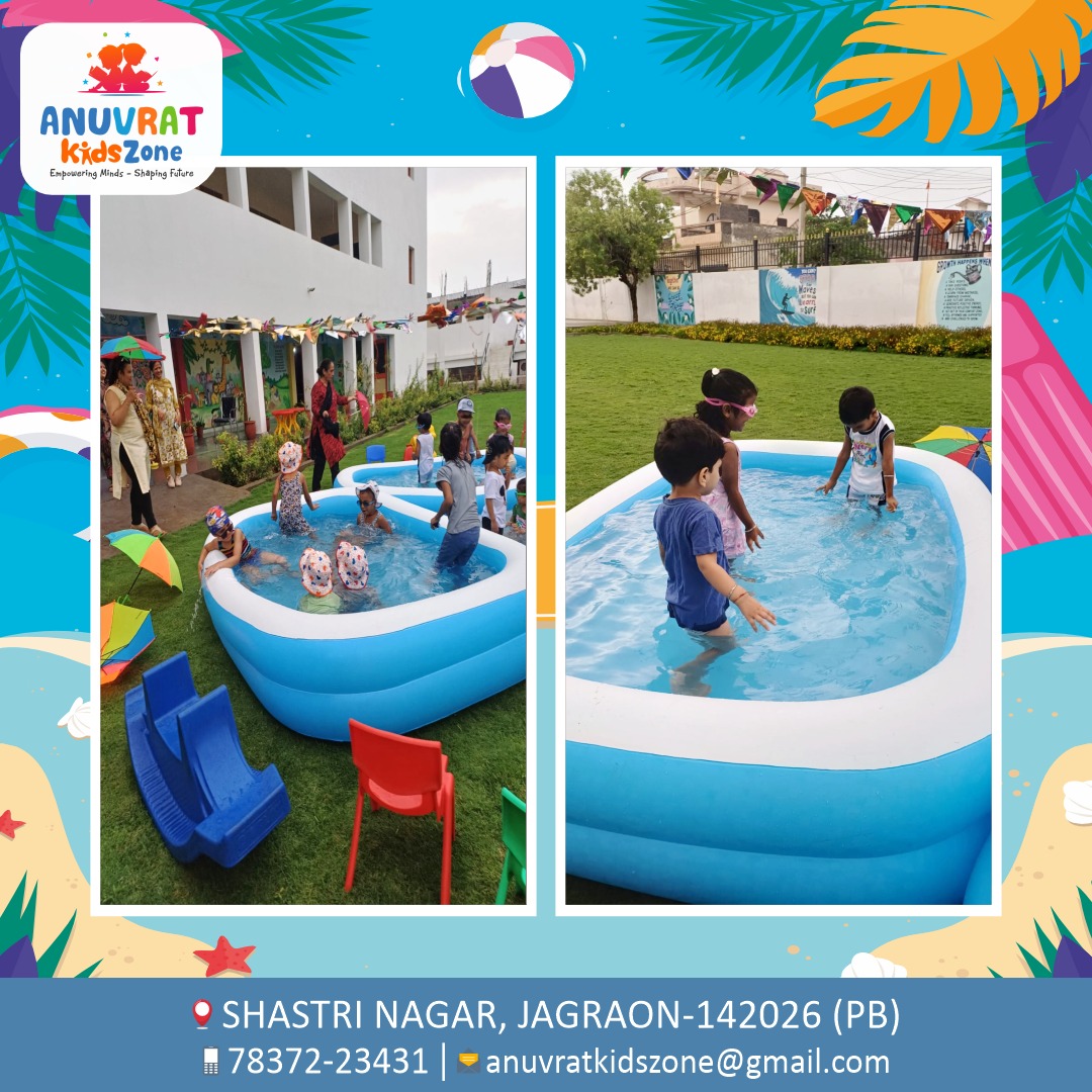 AnuvratKids's tweet photo. Sharing some Glimpse of Anuvrat Kids Zone's kids pool party celebrated on Saturday,6th July 2024 at Anuvrat Kids Zone!
#AnuvratKidsZone #SplashingFun #NatureLovers #UnforgettableMemoriesbeautiful
#BestKindergarten #ICSE
#KidZone #PlayWay #Nursery #ShastriNagar
#Jagroan #Punjab https://t.co/eApgnFUAJJ