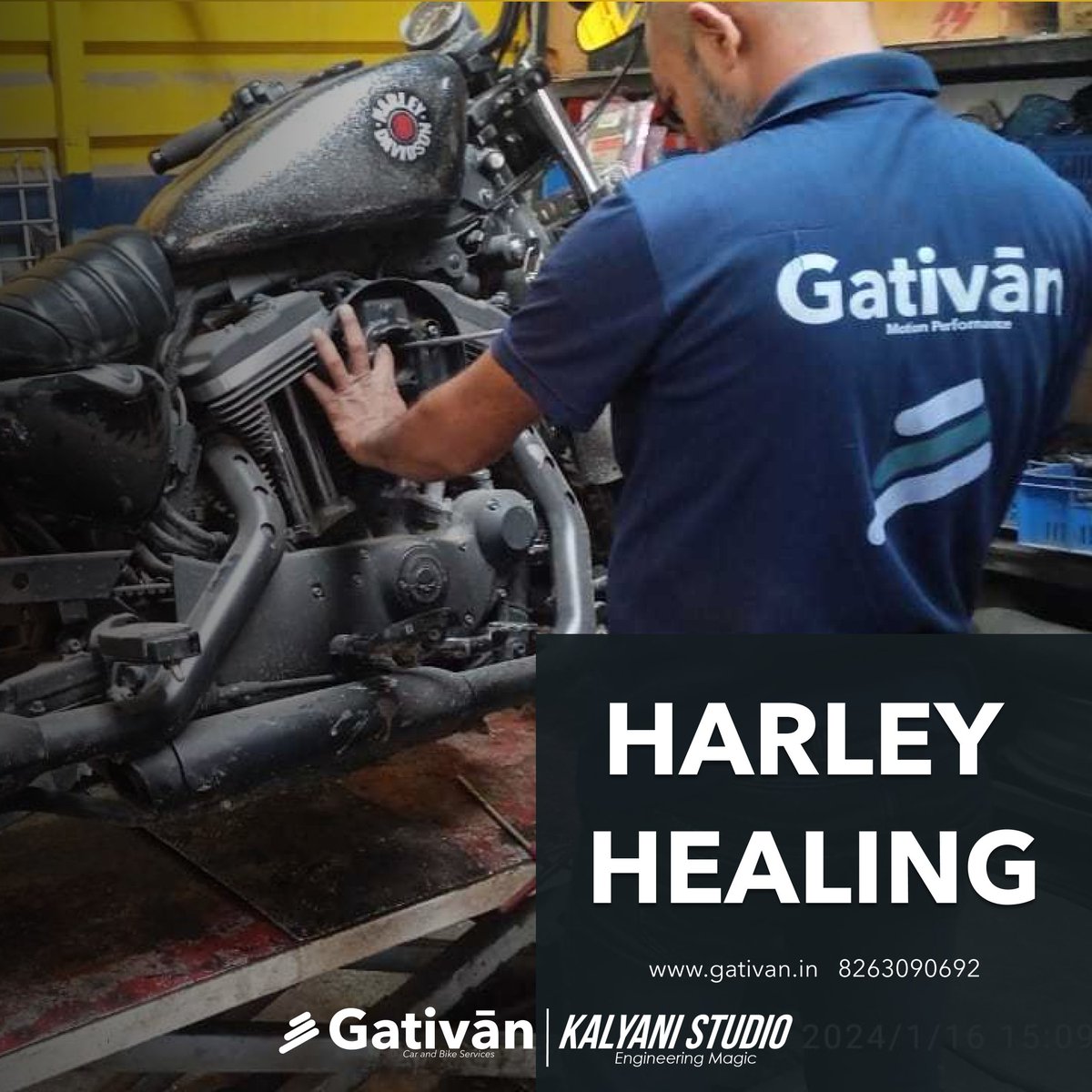 Gativanapp's tweet photo. Our skilled Gativan technicians servicing the
Harley Davidson in Pune.

#gativan #bike #servicing #trending #pune
#harleydavidson #punenews https://t.co/KSZtnGvBkt