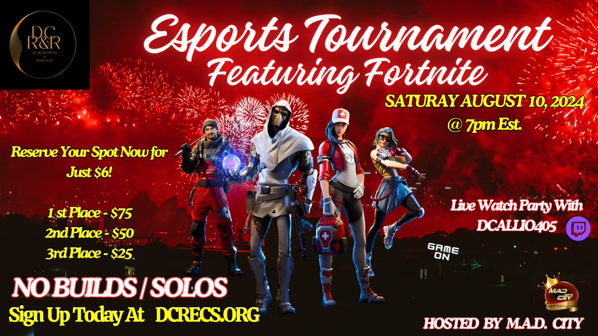 Dcallio4051's tweet photo. Don't miss your chance to have some FUN and WIN!!!! SIGN UP TODAY!!! https://t.co/VAYLeQxfZO You can catch me on Twitch if you have questions or jus wanna make a few new friends😉#Fortnite #tournament #prizes https://t.co/IYpC4KGQkW