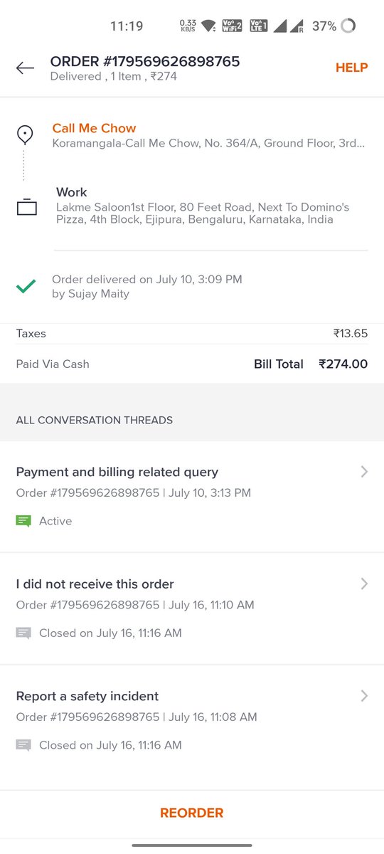crazyrahul95's tweet photo. Dear @SwiggyCares, it been 7 days I am trying to get my payment back due to your server error I have paid two times in your scanner for a single order. I have made several complaints but in every places you just closed the complain. @SwiggyInstamart @Swiggy @consumerforum_ https://t.co/fuEIsBfDjx