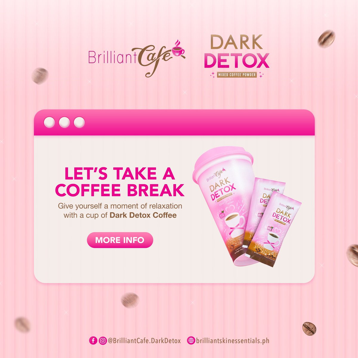 Dark Detox Coffee is a luxurious blend crafted to bring you a moment of relaxation and serenity. 😍

#BrilliantCafeDarkDetoxCoffee 
#BrilliantSkinEssentials