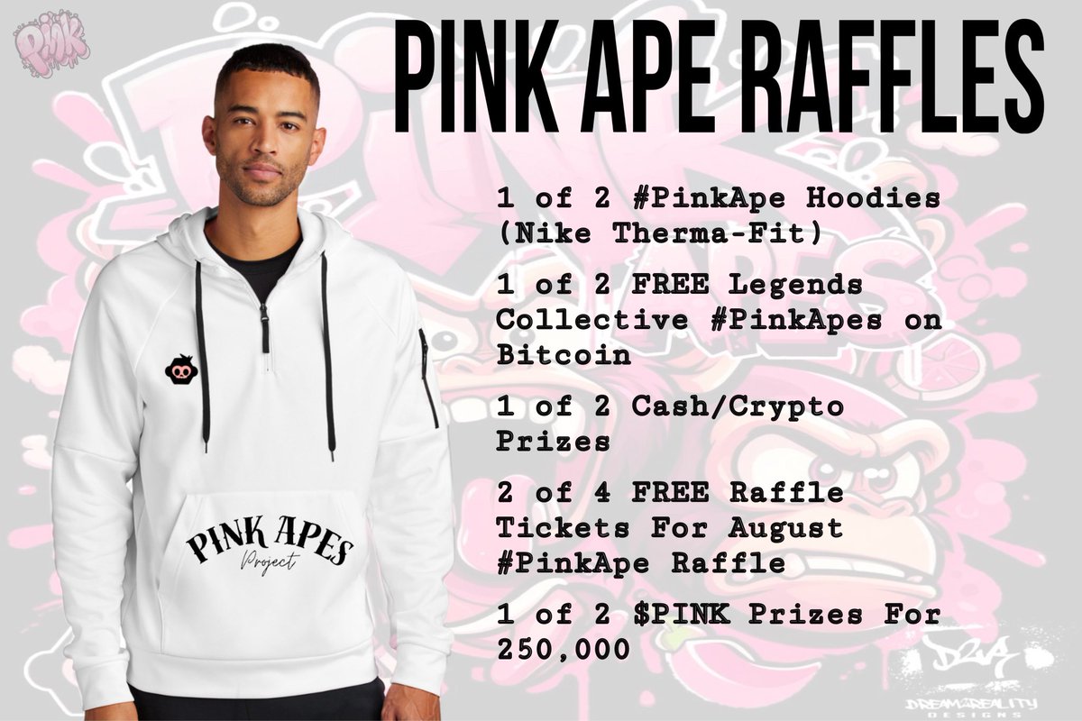 PinkApeProject's tweet photo. Just 5 More Days Until The #PinkRaffle
Haven’t Snagged A Few Tickets ?
Jump Into Discord & Get More Info
🚨July 20th 2024 @ 8pm🚨
#PINKnPROUD #PinkApesOnly https://t.co/k9wlJG3yjl