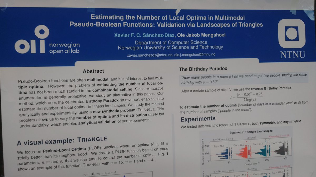 Xavier Sánchez Díaz (@saxarona) on Twitter photo There is one (1) poster from Norway at <a href="/GeccoConf/">GECCO 2025</a> and it's from <a href="/NorwegianOpenAl/">Norwegian Open AI Lab</a> 😁 @NTNUnorway There is one (1) poster from Norway at <a href="/GeccoConf/">GECCO 2025</a> and it's from <a href="/NorwegianOpenAl/">Norwegian Open AI Lab</a> 😁 @NTNUnorway