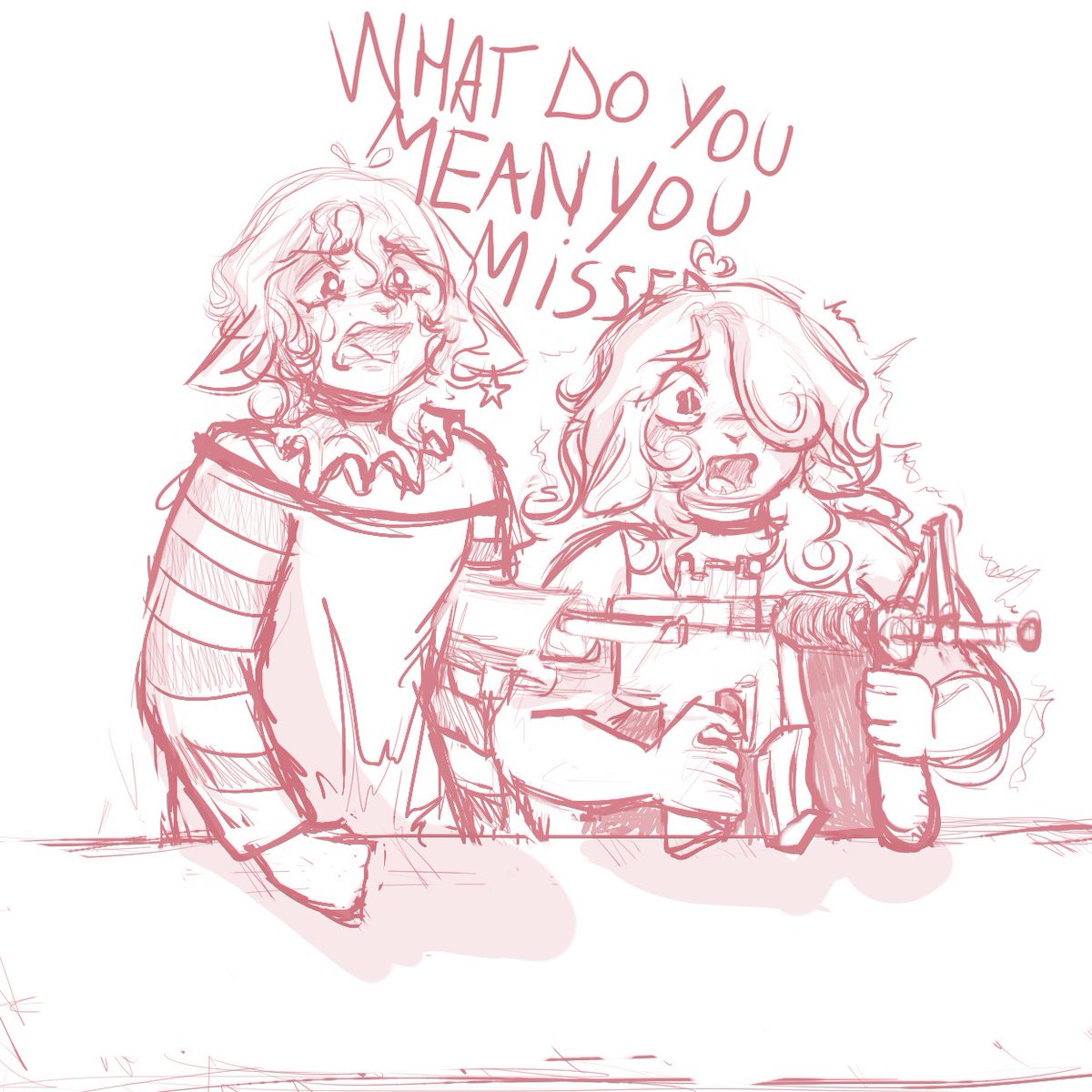 DecayingBanny's tweet photo. "WHAT DO YOU MEAN YOU MISSED????"

I don't plan on finishing this, but the whole situation made me think about them
(ocs: Orchid and Lycoris :3)
#ocart #originalcharacters #furryartist #TheyMissed #TrumpAssasinationAttempt #howdidyoumiss https://t.co/L42qXfz7XC