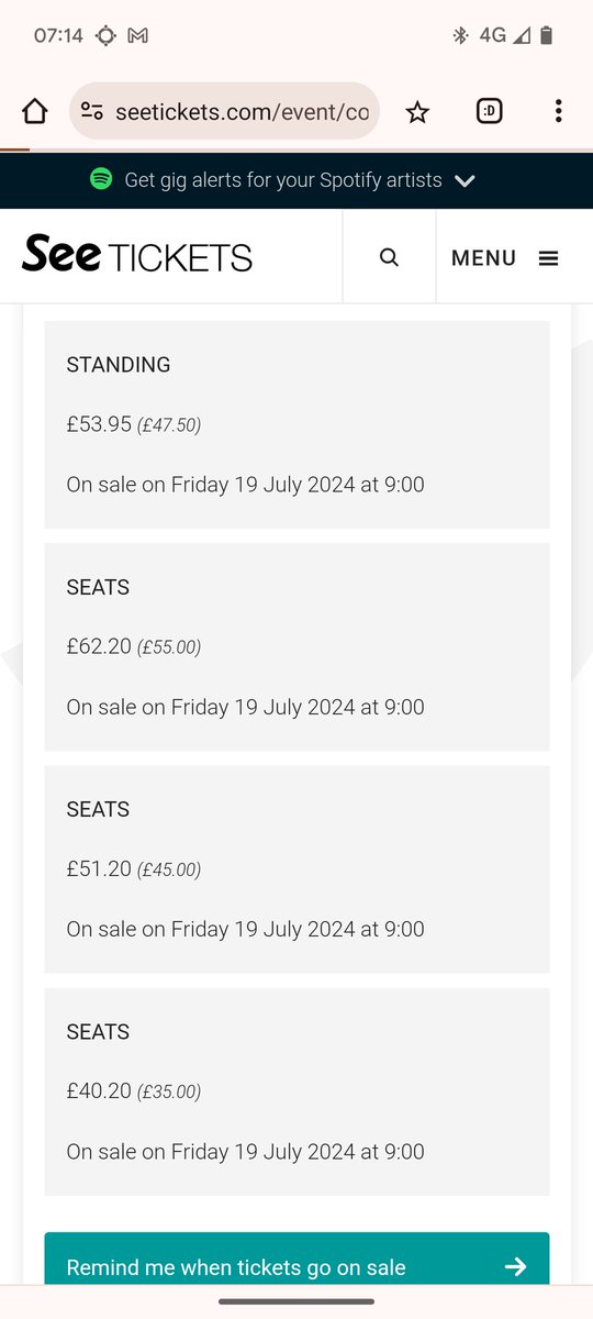 WhatCookSaid's tweet photo. @indierock01 @thecourteeners @TheCoopLive Similar prices in Glasgow too. https://t.co/3P3noJTDPD