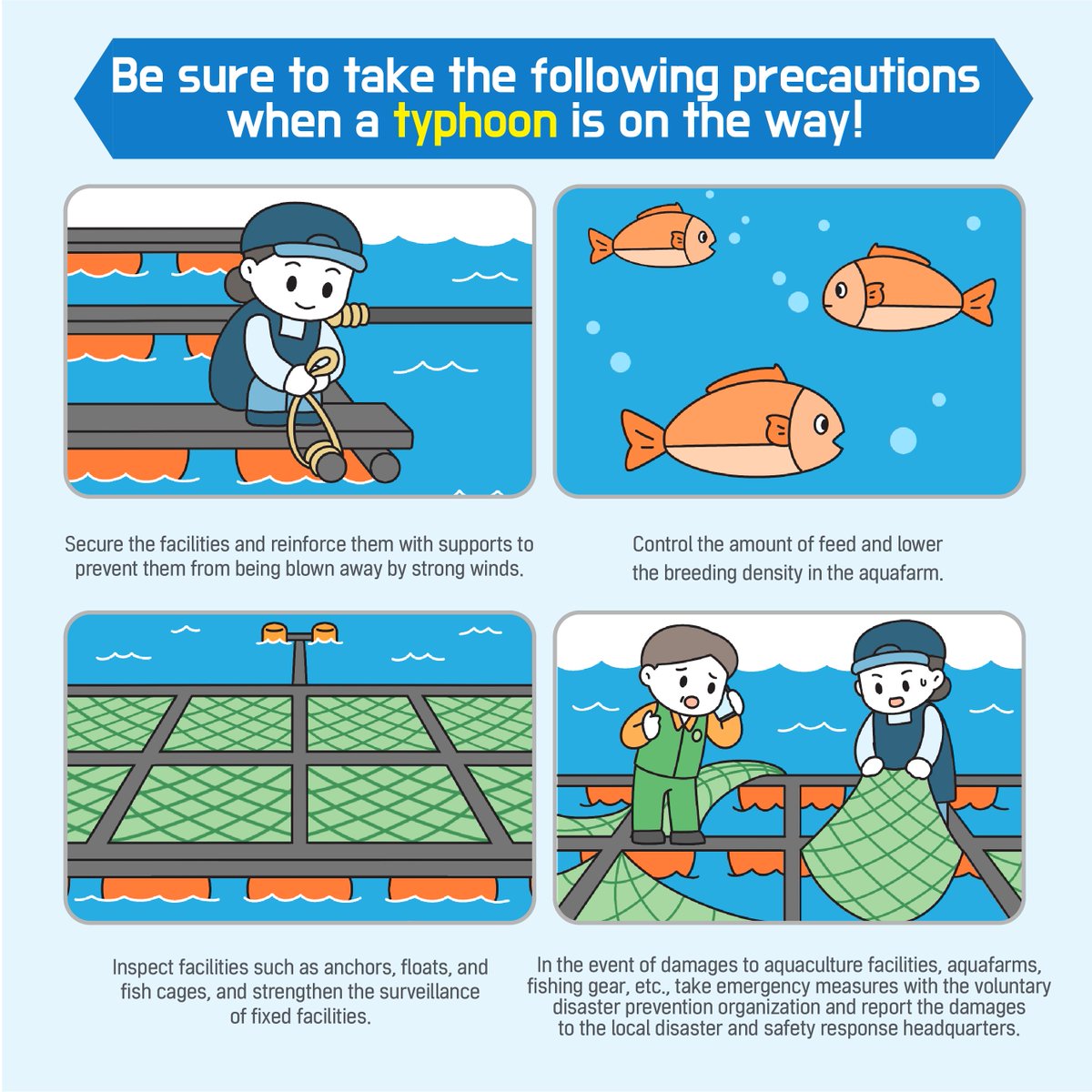 Marine and Fisheries - Tips on preparing for a typhoon Tips on preparing  for a typhoon -Ship-, image size:1200x1200