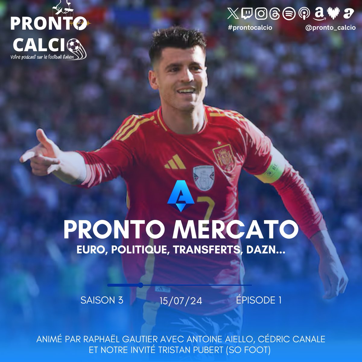 pronto_calcio's tweet photo. Vous avez raté notre live hier soir? Pas de panique, le voici en podcast !

Bilan de l’Euro, un débat sur les footballeurs et la politique en France et en Italie, le mercato, Dazn…
Animé par @raphaelg54 avec @AAnto7111, @tristan_pbt et @SonoCedric 

⏯️ https://t.co/bO2QKnylXW https://t.co/Y1AuiVEbtm
