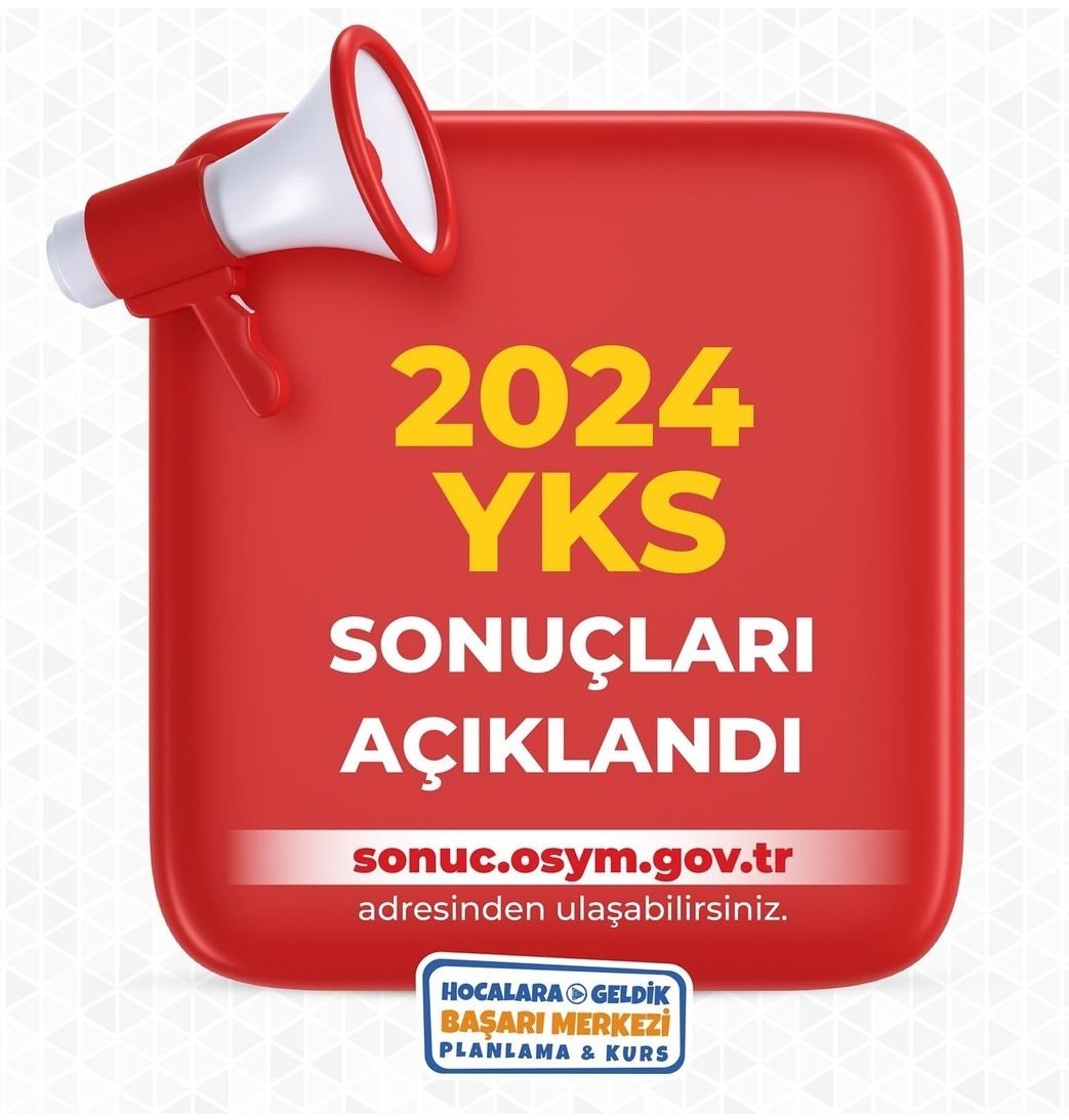 #yks2024 YKS sonuçları açıklandı.
