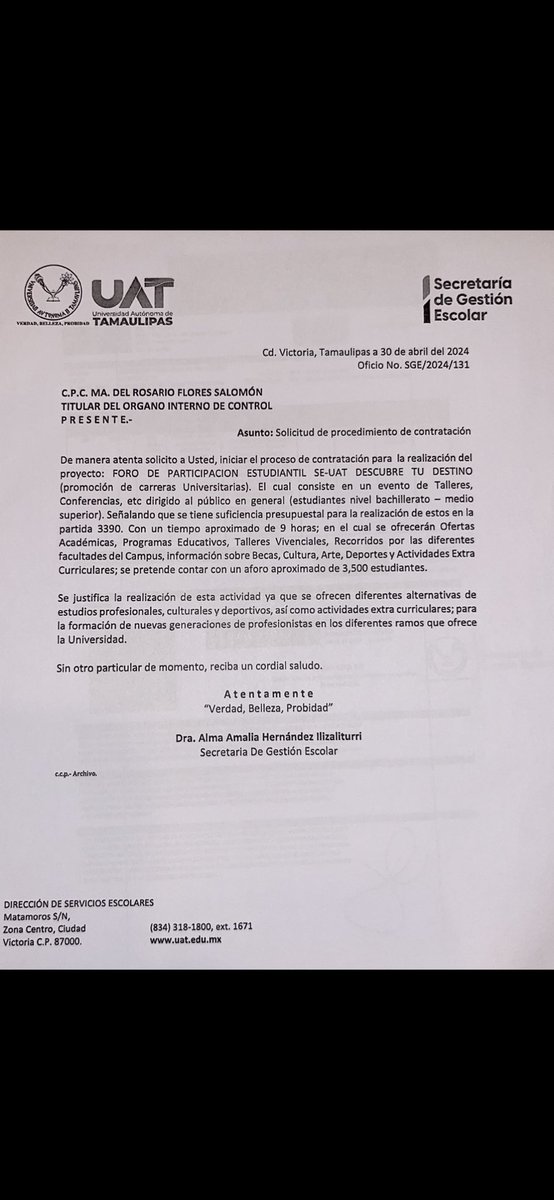 Universitario UAT tweet media