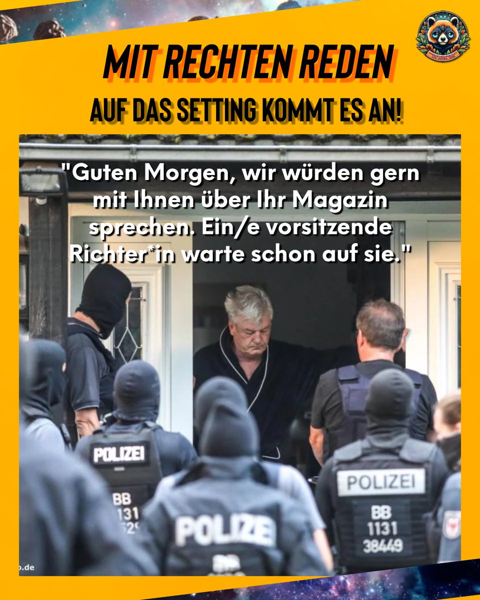 ForscherAfDTier's tweet photo. #FckNZS #FckCompact #FckElsässer
Im Bild Jürgen Elsässer, Inhaber des rechtsextremen Magazins, bei der am Morgen gestarteten Razzia. #Compact https://t.co/WxVtfA3Syf