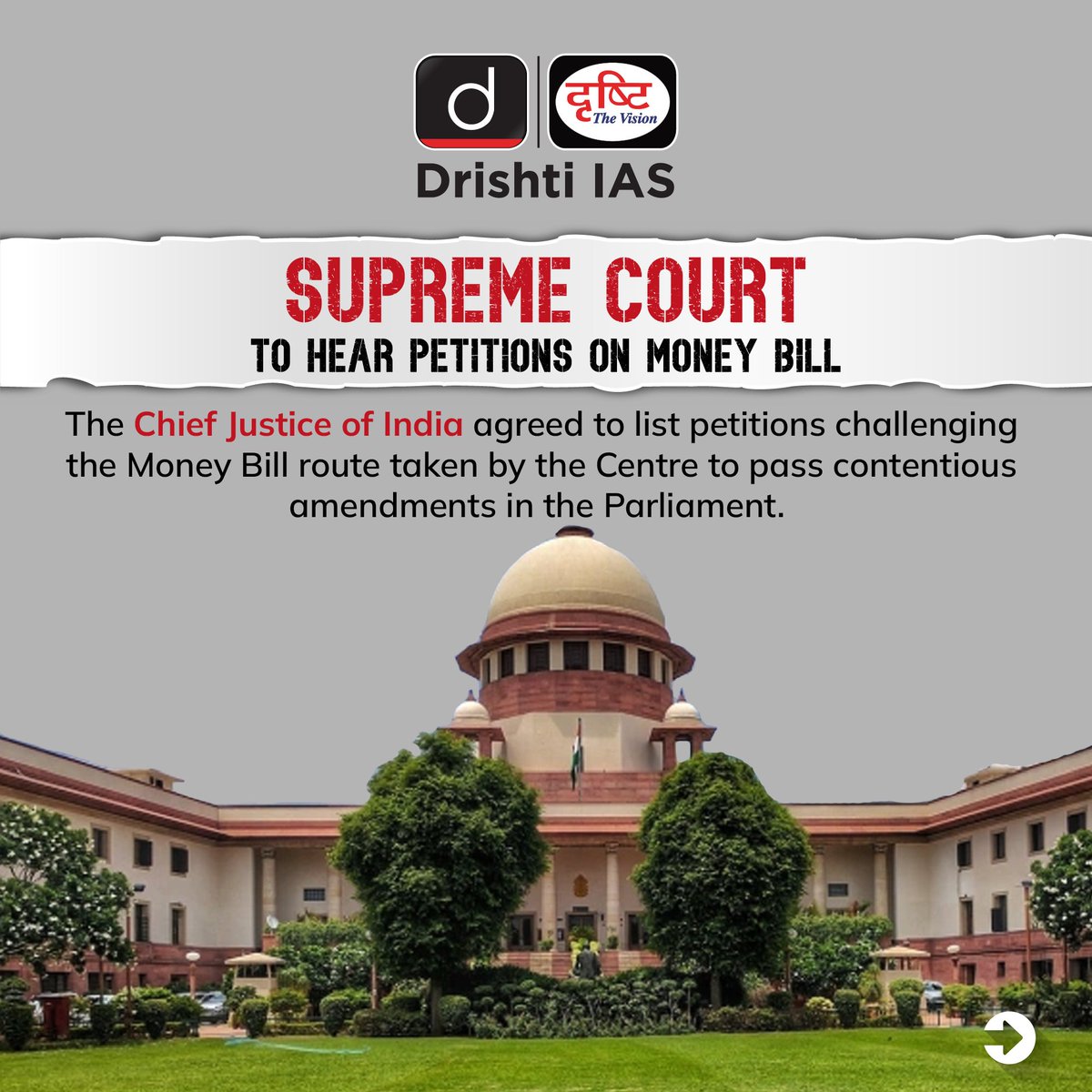 drishtiiaseng's tweet photo. Supreme Court to hear petitions on Money Bill.
#DrishtiDailyBrief #SupremeCourt #MoneyBill #Law #CJI #Petitons #President #LokSabha #Parliament #Prelims #UPSC #UPSC2024 #IAS #GeneralStudies #Aspirant #Preparation #Practice #DrishtiIAS #DrishtiIASEnglish https://t.co/aG9Qr1Pscf
