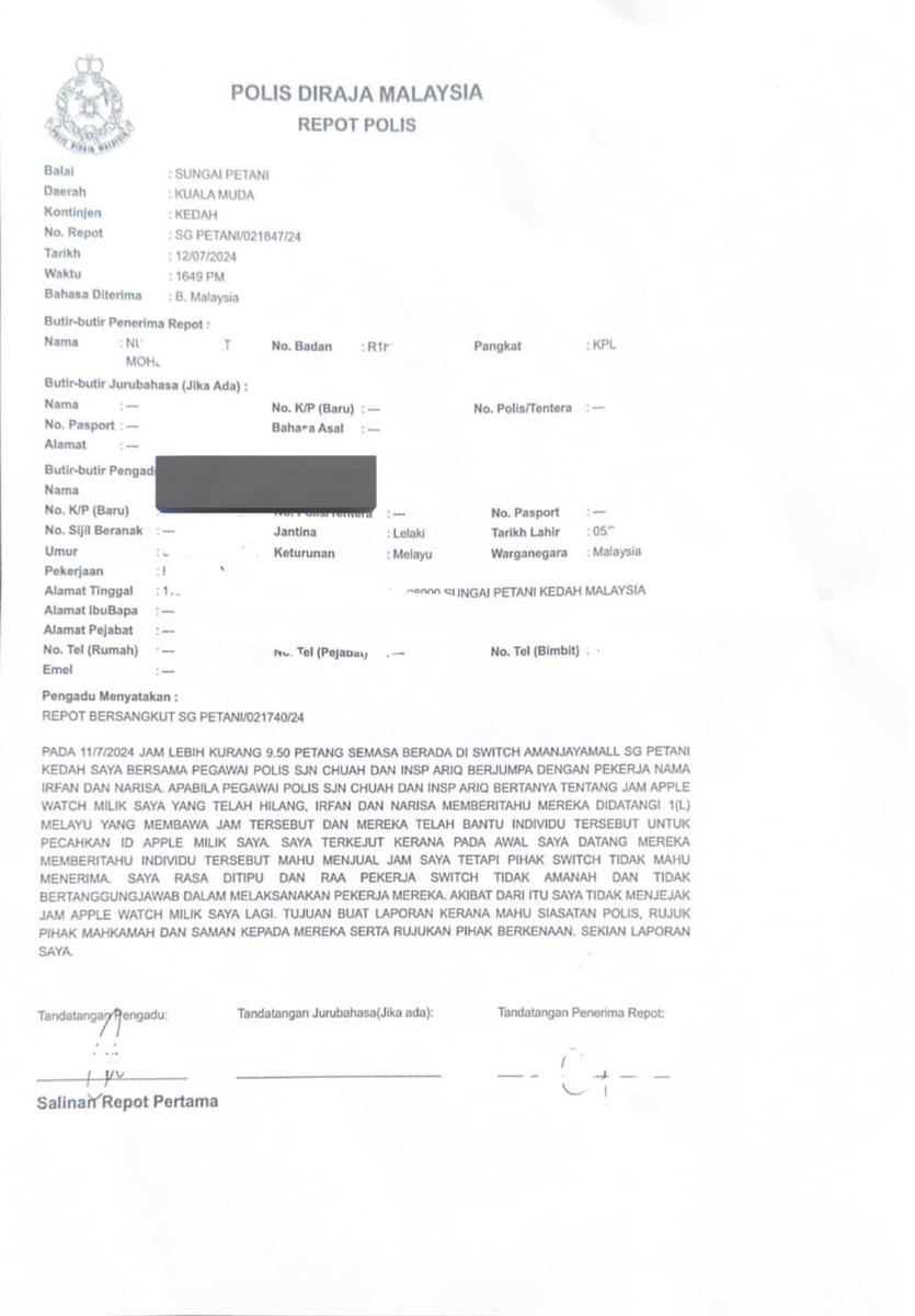 XavierNaxa's tweet photo. Saya percaya warga maya sudah mengetahui satu kes kecurian Apple Watch yang turut melibatkan @SwitchTM Amanjaya Mall. 

Berdasarkan aduan yang dikemukakan, Apple Watch tersebut telah hilang di Masjid Andalusia Laguna Merbok. https://t.co/xpQM4go2MA