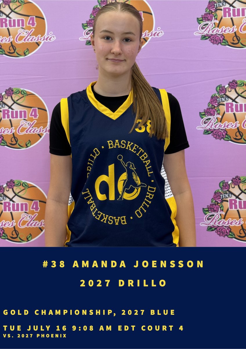 amanda_jon60098's tweet photo. Semi Final in Gold Championship, 2027 Blue, @TFNsRun4Roses. Come by and check us out!  #Run4Roses #TFNsRun4Roses #Roses24 #basketball #girlsbasketball #wbb #basketballcoach #wbbcoach #swedenbasketball #basketsverige #stockholmbasket https://t.co/Rpal56Zbu3
