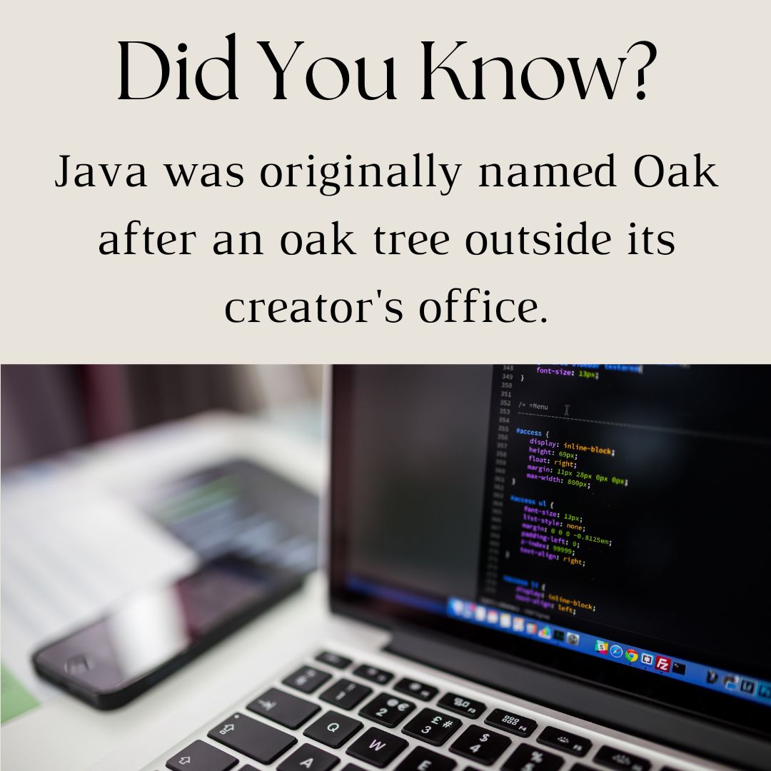 raginij6016240's tweet image. Java was originally named Oak after an oak tree outside its creator's office. #JavaFacts #ProgrammingTrivia #TechHistory #SoftwareDevelopment #ComputerScience