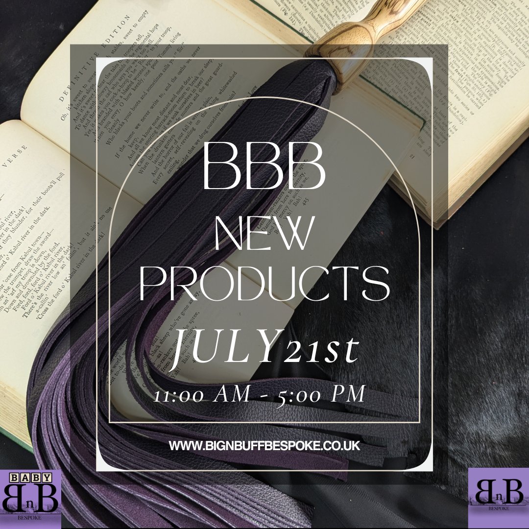 BignBuffBespoke's tweet photo. π¨ BIG N BUFF Alert! π¨
The BBB on 21st July!
@BBBAltFetBazaar
#event #swink #social #gathering #gettogether #market #party #alternative #leathergoods #sales #leather #hide #flogger #impacttoys #impact #leathergoods #impactplay https://t.co/VG9NsPfZpV