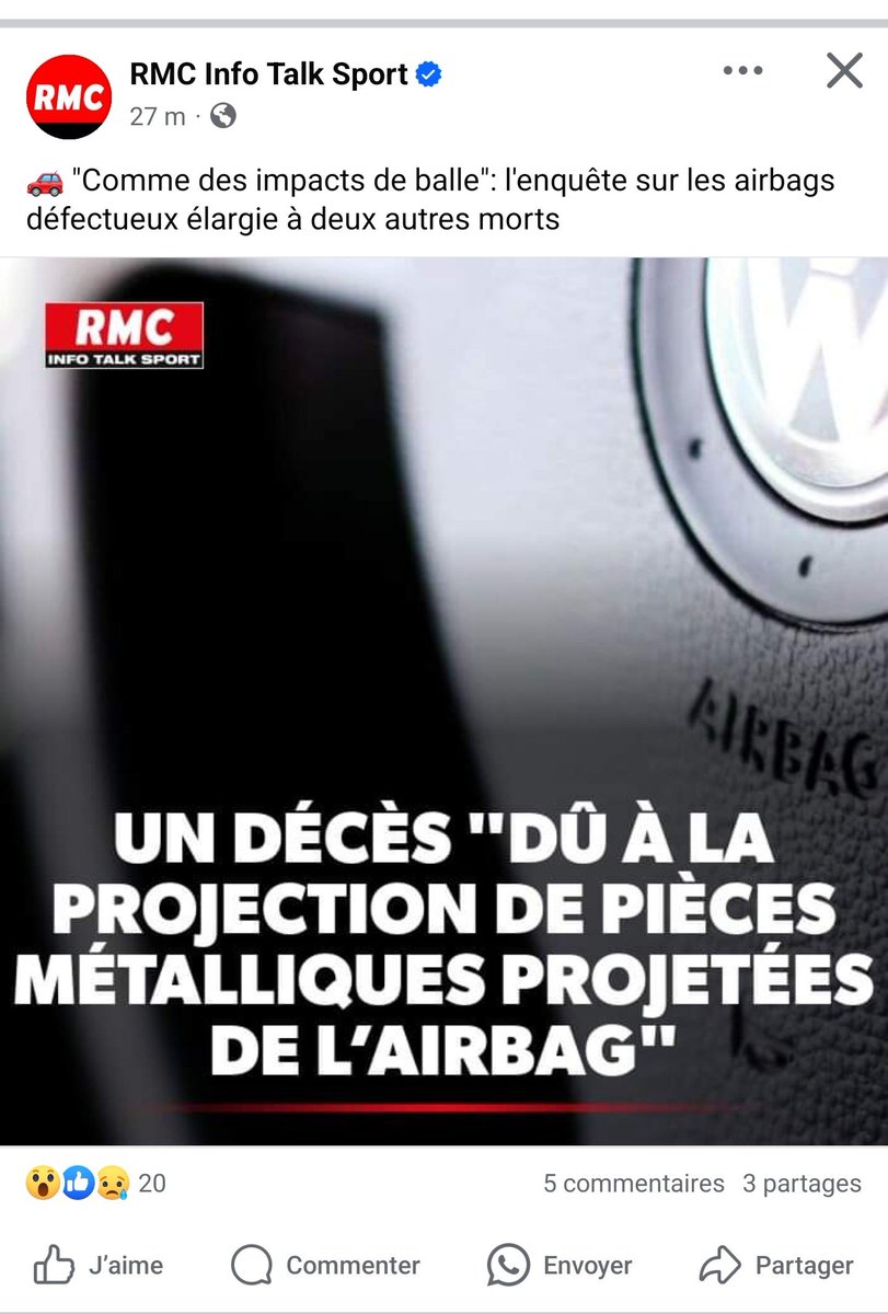 ennekaa's tweet photo. @vw_france @RMCInfo qui utilise une photo de vos airbags pour parler des airbags défectueux de Toyota... https://t.co/TzHFtmb3sC