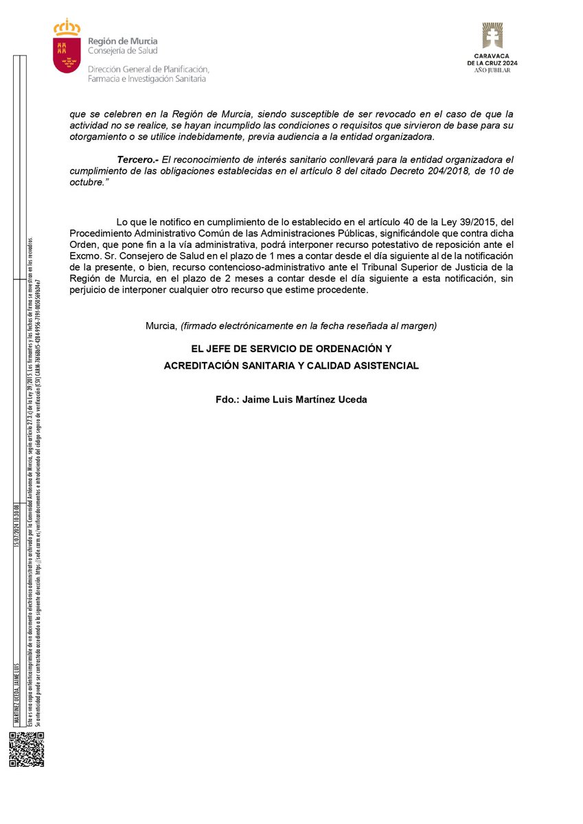 Estamos organizando nuestras XVII Jornadas sobre Cardiopatías Congénitas, y otro año más la Consejería de Salud de la Comunidad de Murcia las ha reconocido de “Interés Científico-Sanitario”.

Esperamos que sean de gran interés para muchos de vosotros, os seguiremos informando.