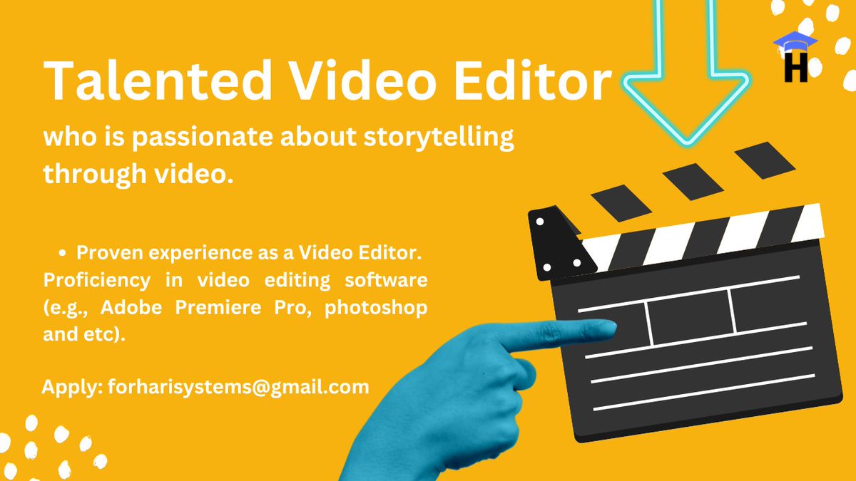 harisystems's tweet photo. We are seeking a talented Video Editor who is passionate about storytelling through video
#video #editor #adobe #pro #ai #chatgpt #photoshop #premierpro #story #music #video #procut https://t.co/5z9T2qESma