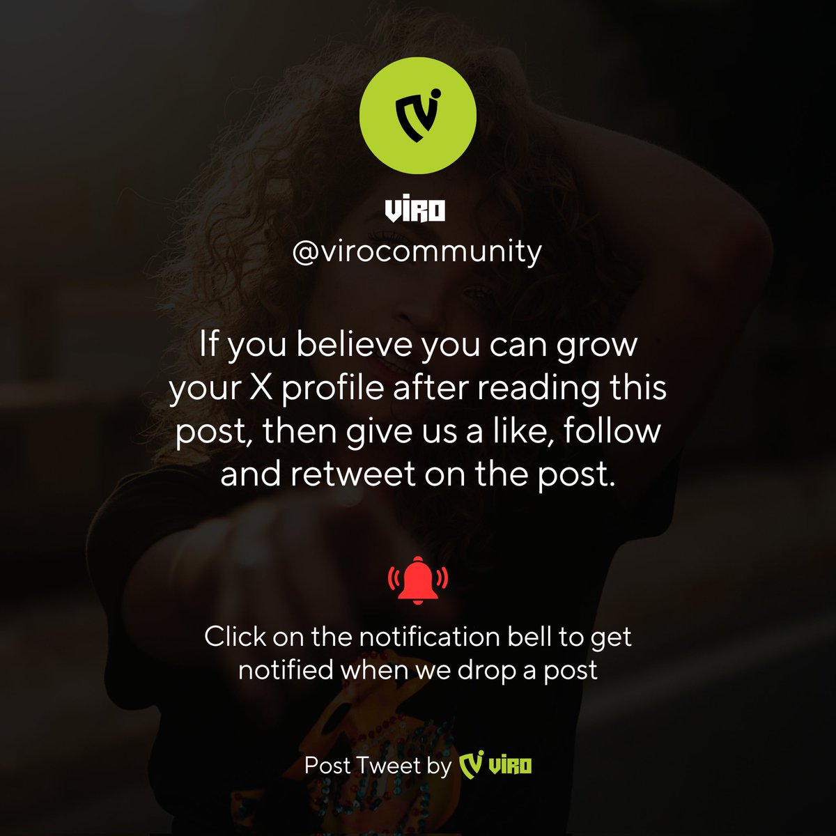 Virocommunity's tweet photo. We believe you loved that content and if you do, give us a follow, a like and a retweet on this post.

Another secret thing, if you retweet this post, watch the magic on your account grow, you won't know until you do it right, so give it a trial 😉

See you tomorrow ✌ https://t.co/lZeHhkhwZk