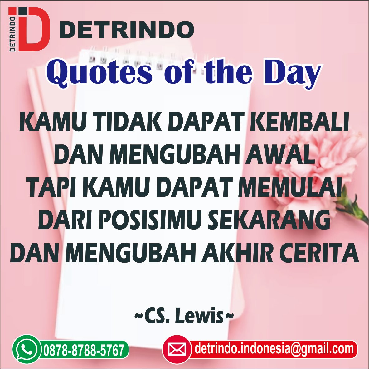 detrindo's tweet photo. Quotes of the Day !

.
.
.
#detrindo #sidoarjo #quotesdaily #quotesindonesia #quotesoftheday #quotesaboutlife #industrikreatif #mindsetbisnis #staysave #stayhealthy #stayhappy #eventorganizer https://t.co/gcVe6ktOK7