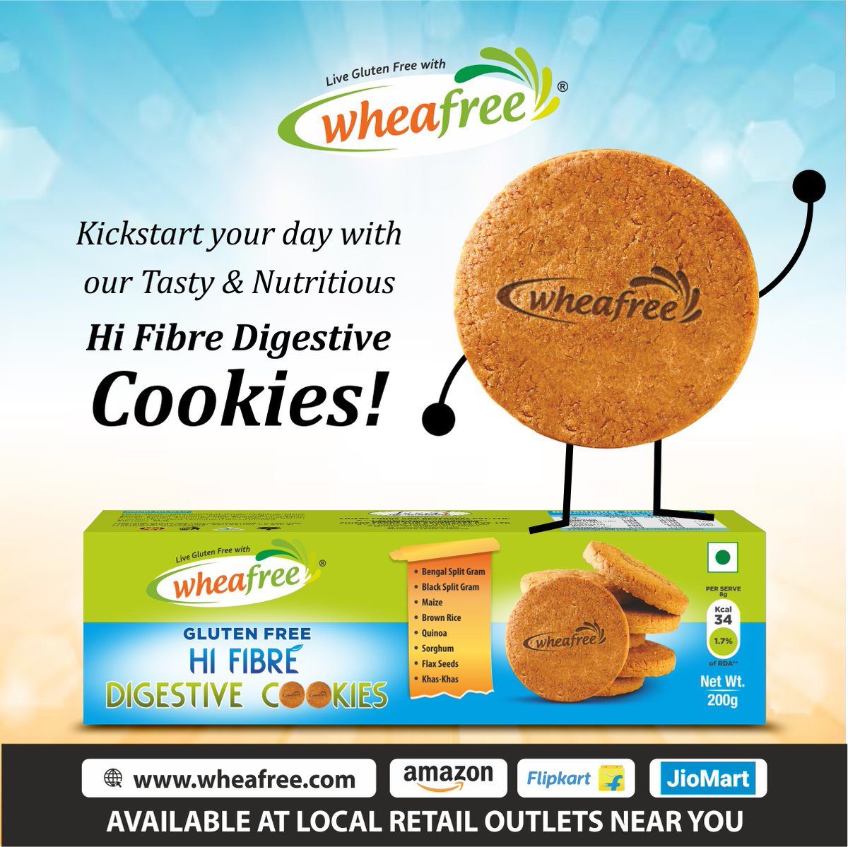 wheafree's tweet photo. 🌟 Gluten Free Goodness: Enjoy #Wheafree delicious Hi Fibre Digestive Cookies without any gluten worries!
🍪 High Fiber, Happy Tummy: Packed with fibre for a digestive boost that tastes amazing.
Order Here
Website: https://t.co/lS4klVMaCz
Amazon: https://t.co/0eV0frXjZk https://t.co/FJglWPCmEB