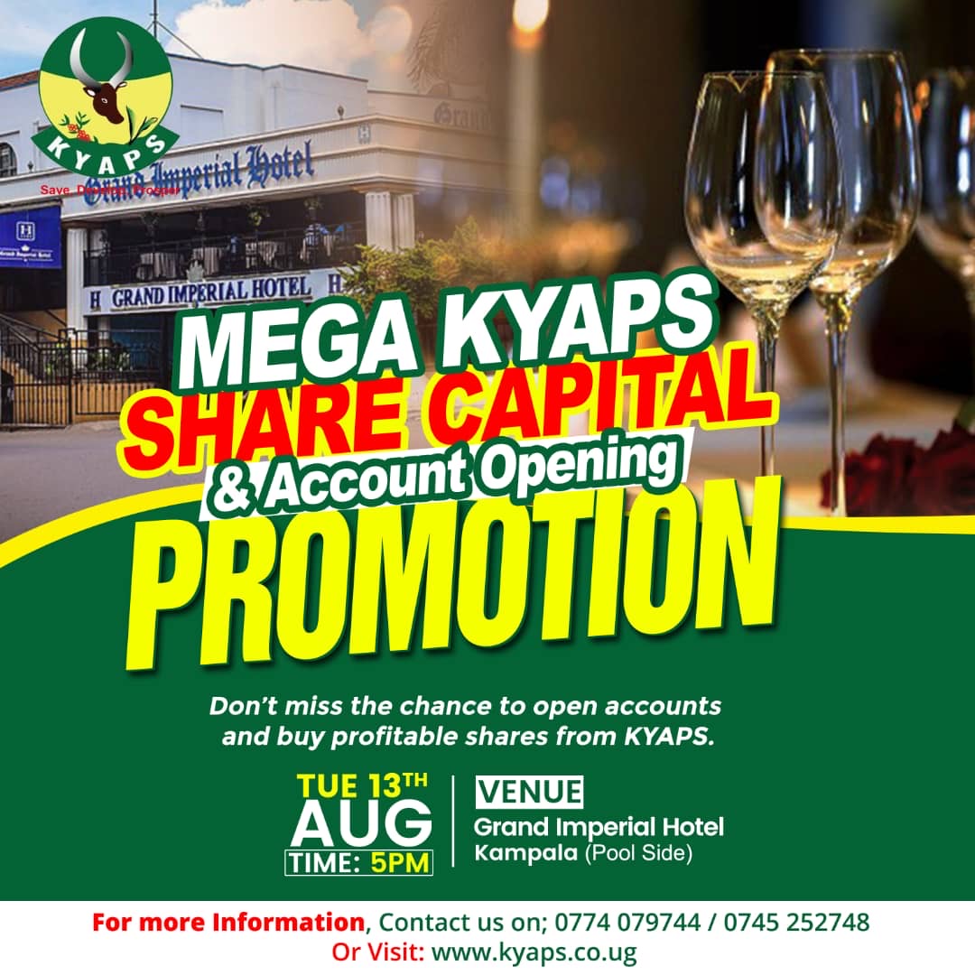 KAMPALA PEOPLE TUJJA TUJJA 

Come and Open accounts with KYAPS. And also buy profitable shares with us. 
See you there

#KYAPS