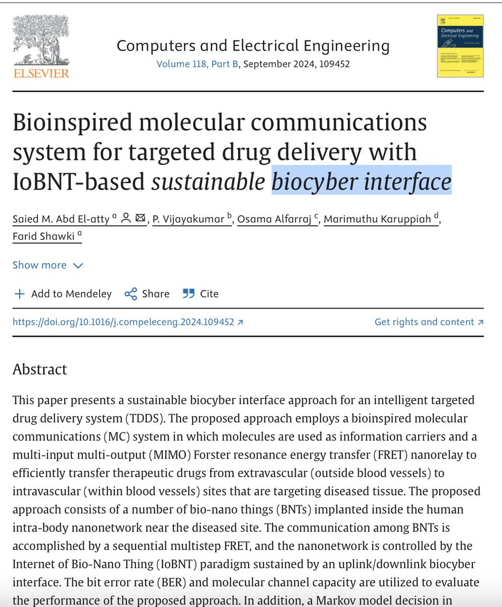 CorinneNokel's tweet photo. The Biocyber Interface provides the transfer from the exterior network (Internet) to the internal network (human intra-body area network)
#WirelessBiomedicalTelemetry
#IntraBodyNanoSensorNetwork
#InternetofBioNanoThings
#IntraBodyNanocommunication
https://t.co/zZ2FlVXsJy https://t.co/fTzBHKimxG
