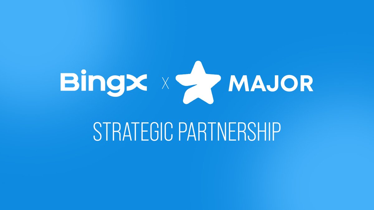 BingX (@bingxofficial) on Twitter photo We're pleased to announce our partnership with <a href="/majoroftelegram/">Major of Telegram</a> 🤝
This project gained over 10,000,000 players in just two weeks, and its $MAJOR token is already available for farming in the bot and in the mini-app t.me/major!
Heartful congratulations to We're pleased to announce our partnership with <a href="/majoroftelegram/">Major of Telegram</a> 🤝
This project gained over 10,000,000 players in just two weeks, and its $MAJOR token is already available for farming in the bot and in the mini-app t.me/major!
Heartful congratulations to