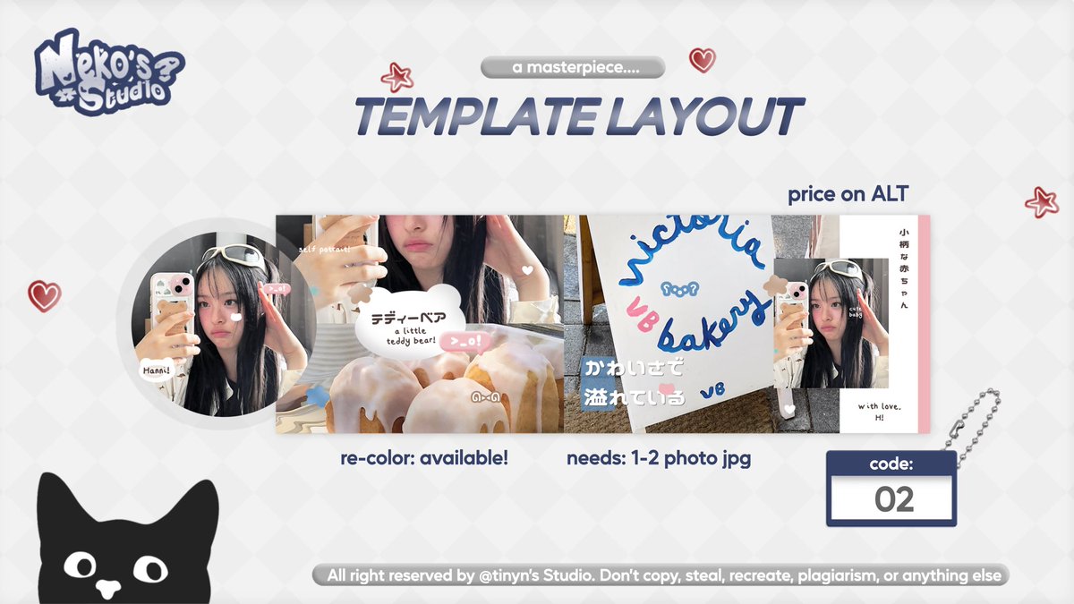 taokki's tweet image. Test test! 🐈‍⬛

Hai! Yuk kenalan dulu sama 4 anak baru aku yang soon aku jual as template layout. Amannn ga kira-kira? *gemeter* 😶‍🌫️ 

Kalau ada kesamaan dengan BA lain bisa langsung dm aku ya! 🧎‍♀️

sfu #zonauang