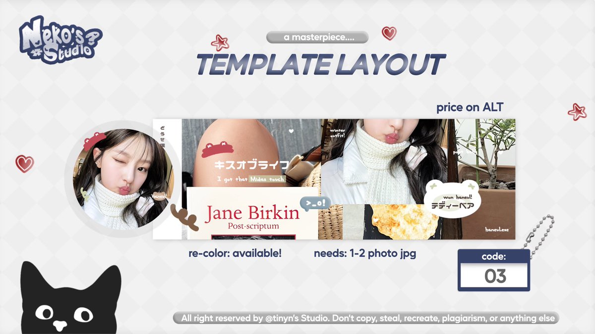 taokki's tweet image. Test test! 🐈‍⬛

Hai! Yuk kenalan dulu sama 4 anak baru aku yang soon aku jual as template layout. Amannn ga kira-kira? *gemeter* 😶‍🌫️ 

Kalau ada kesamaan dengan BA lain bisa langsung dm aku ya! 🧎‍♀️

sfu #zonauang