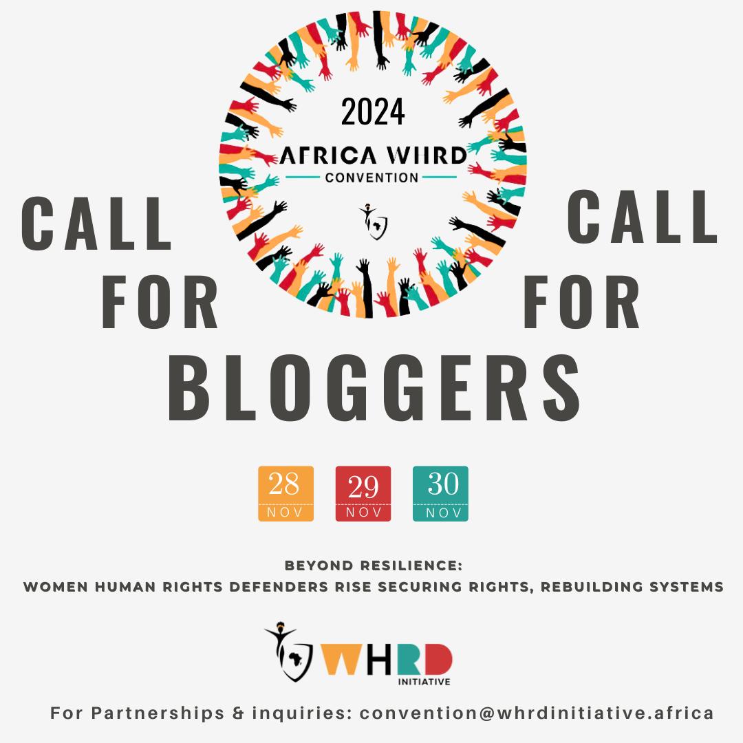 Calling All WHRD and Feminist Bloggers! 

Are you passionate about Women Defenders and #Feminist Activism in Africa? The Africa Women Human Rights Defenders Convention (AWHRDC) <a href="/WHRDconvention/">AFRICA WHRD CONVENTION</a> is happening this November, from the 28th to the 30th, 2024 and we are looking for