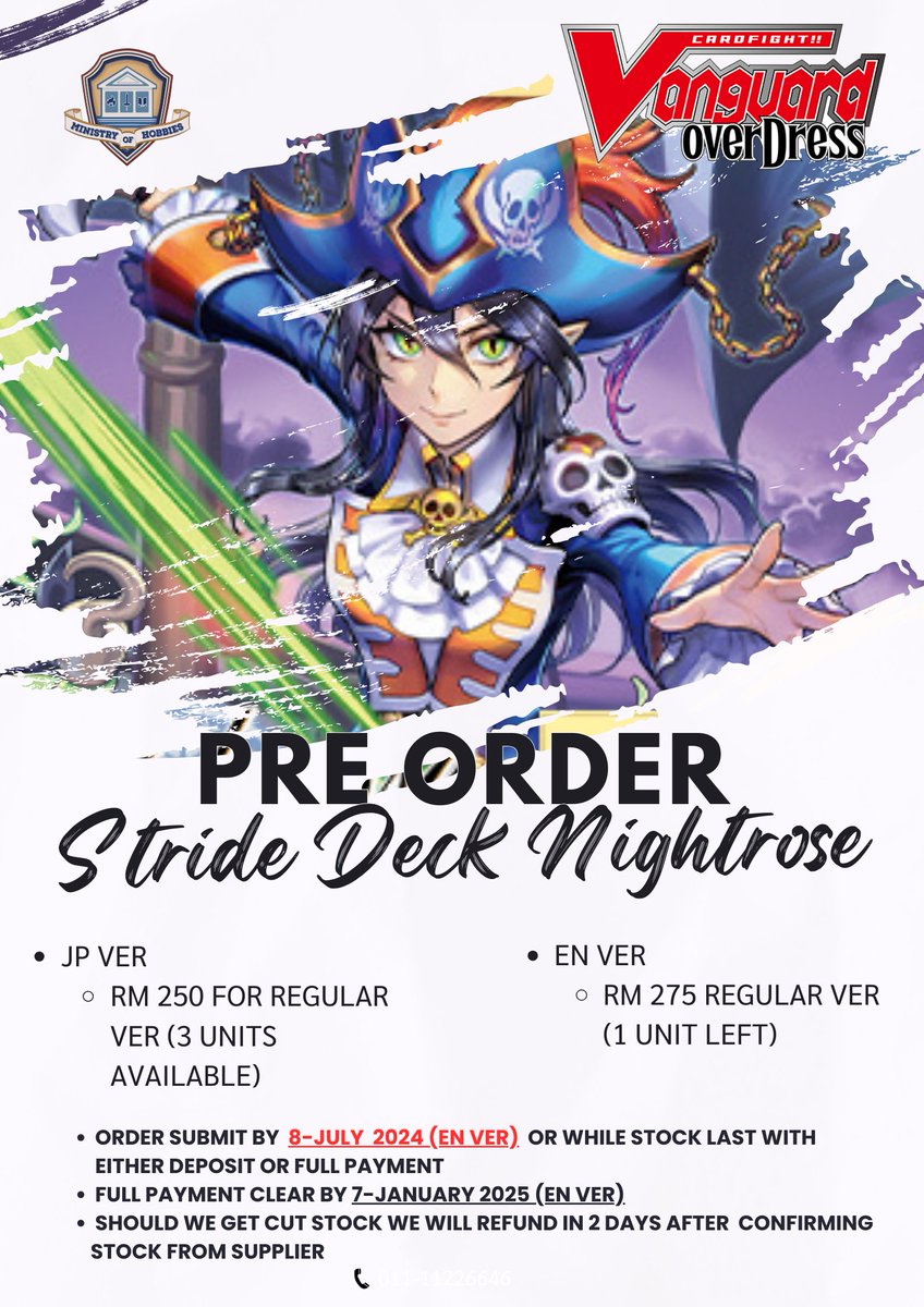 MoHobbies_MY's tweet photo. 📷 Attention, Cardfight!! Vanguard Fans! 📷

Our updated preorder numbers are in and flying off the shelves! Don't miss out on your chance to secure the hottest items. Limited stock remaining—act fast and order NOW! 📷📷

Elevate your deck with the latest and greatest. 📷📷 https://t.co/jK2FHdT8yc
